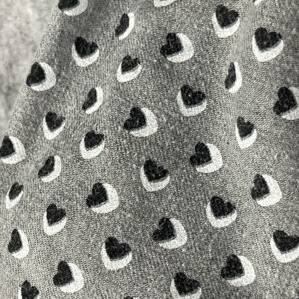 Grayson The Hero Top Womens 3 Medium Gray Heart Print Lyocell Button Up Soft - Picture 15 of 15